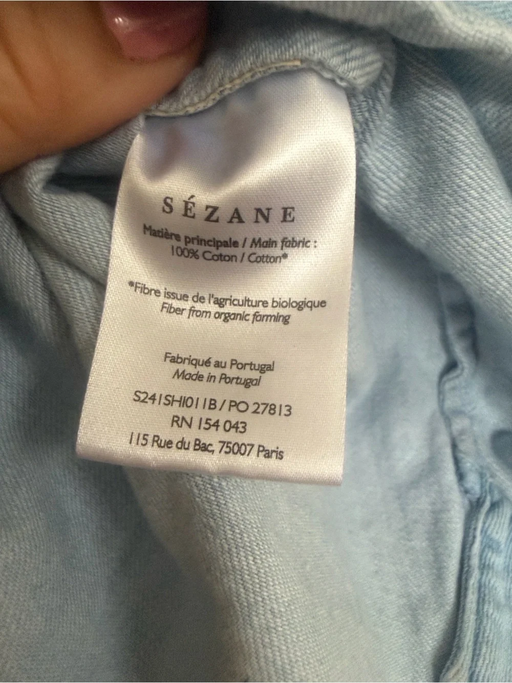 Sezane denim shirt - Picture 5 of 7